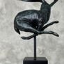 Running Hare (45cm) - Green Speckled Bronze Image 5