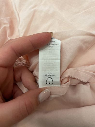 double fitted sheet pink