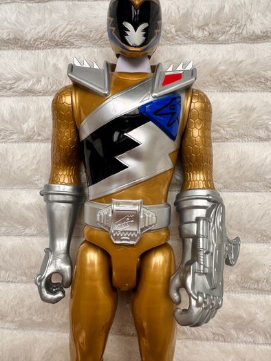SCG Power Rangers Dino Charge Gold Power Ranger 42121 approx. 12" Used Please see photos