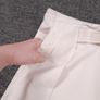 Zara Off White Cream Belted Frayed Hem Wide Leg Cargo Utility Jeans Size S Image 4