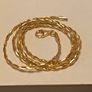 18ct Gold Plated Sterling Silver Italian Fine Twist link Chain Image 5