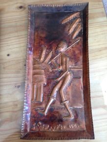Vintage Copper Wall Plaque