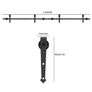 8FT Double Door Splicing Carbon Steel Barn Door Rollers Hanging Rail Kit Image 3