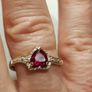 9 ct  gold ring Rubies and diamonds Image 9