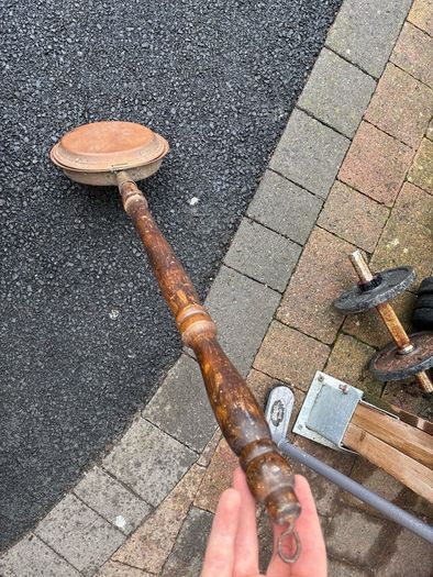 antique copper bed warmer