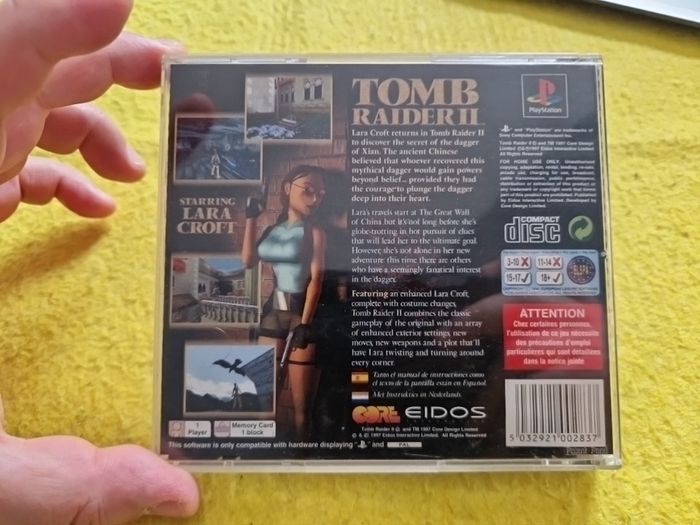 Tomb Raider II Lara Croft PlayStation1 Ps1 PlayStation2 Ps2 Games Original