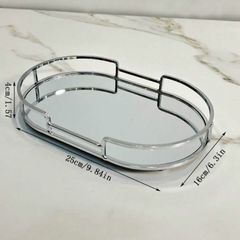 Silver mirror tray