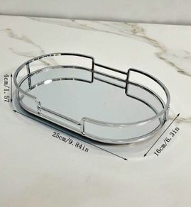 Silver mirror tray