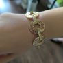 Gold Tone Stainless Steel Bracelet Greek Key Design Marked A1N 20-21cm Image 2