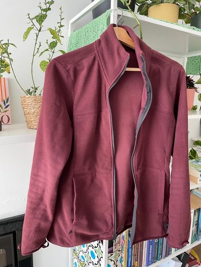 Forclaz women's 3-in-1 hiking rain jacket burgundy