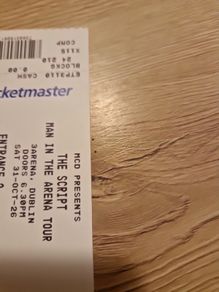 the script concert 31st oct 2 tickets