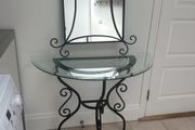 Cast Iron Alfrank console table and mirror