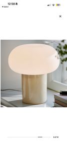 DEJSA Table lamp, beige/opal white glass, 28 cm