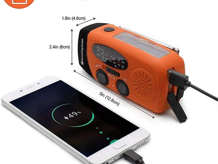 RAPID DELIVERY Wind Up Solar Radio,Solarbaby Portable Hand Crank Radio with AM/FM, Emergency Radio with 2000 mAh Rechargeable Power Bank,SOS Alarm, LED Torch Dynamo Radio,USB Mobile Phone Charger for Camping Outdoor (FREE POSTAGE)