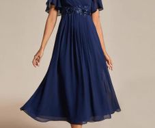 Brand New Navy Blue Occasion Dress UK Size 12