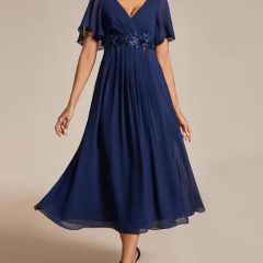 Brand New Navy Blue Occasion Dress UK Size 12