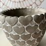 Grey Hearts Cement Plant Pot Image 3