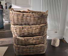 4 Large Meadows & Byrne Wicker Storage Baskets