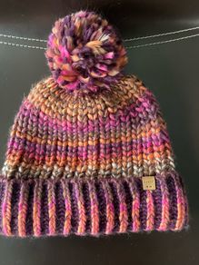 beanie bobble hat Barts ladies knitted with pon pon New