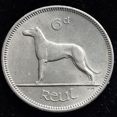 Ireland - 1961 - 6 Pence - Wolfhound - EF - KM.13a - [2522]