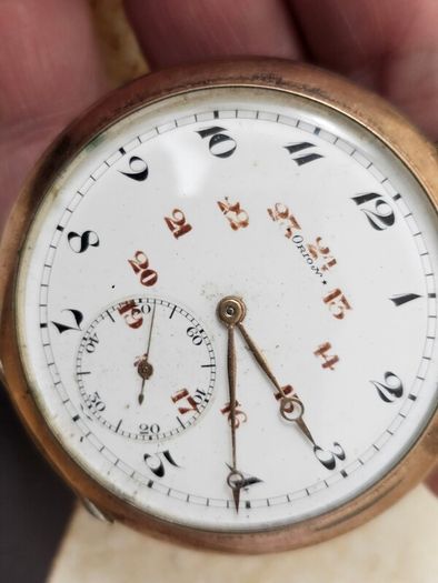 Antique Silver WW1 era Swiss Made Military Pocket Watch Orion 1910s