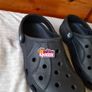 Classic crocs with quees jibbitz and butterfly Black Size 4 eu 37 in excellent condition Image 4