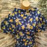 Handmade Navy Floral Summer Dress Medium Postage included Image 4