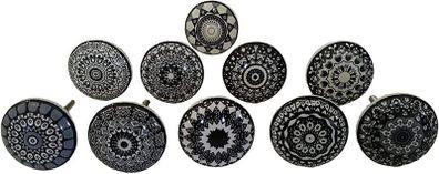 10 x Mix Vintage Look Flower Ceramic Knobs Door Handle Cabinet Drawer Cupboard Pull (FREE POSTAGE)