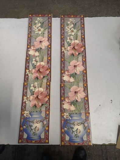 art nouveau style wall tiles