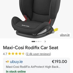 Maxi Cosi high back reclining Carseat
