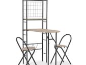 Folding Dining Set 3 Pieces with Storage Rack - Free Delivery Nationwide