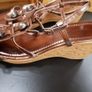 Ladies Sherbert sandals.Size 8.Wedged.Bronze Image 8