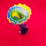 Murano Style Blown Glass . Art Glass  Vase Bent Tree Trunk-Flower Image 7