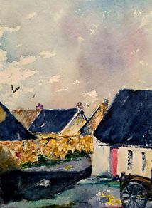 wild Atlantic abandoned watercolour