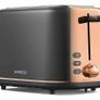 Grey Rose Gold Kettle and Toaster Set Image 3