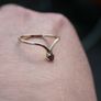 Red Stone 9ct Yellow Gold Ladies Ring 0,9g Image 3
