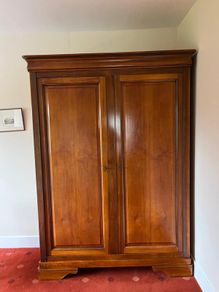 Mahogany WardrobeAntique Mahogany Wardrobe: Louis Philippe Style, Fitted Interior