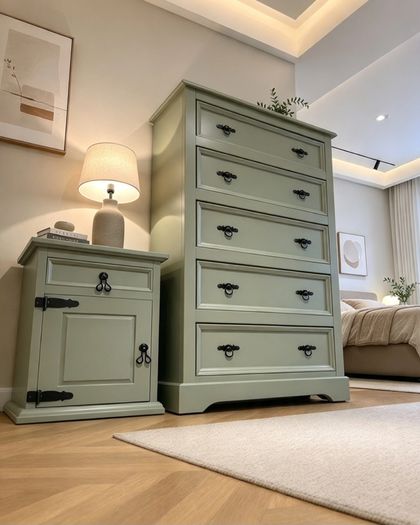 Chest of Drawers and Bedside Locker