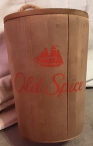 Wooden old spice tub