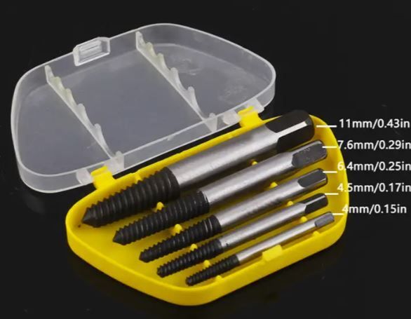 Steel Durable Screw Extractor Drill Bits 5pcs, new, unopened.