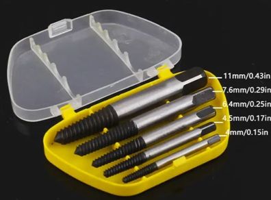 Steel Durable Screw Extractor Drill Bits 5pcs, new, unopened.
