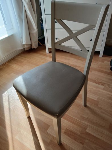 2 x Dining chairs EZ Living dining chairs Bentley Designs Montreux leather seat 20e  for one chair