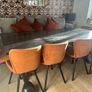 Cornelia Night Sofa Grey and dining table Image 6