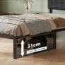 Single Bed Frame 3ft with Upholstered Headboard, 36 cm High Image 6