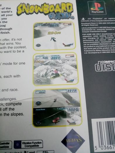 Snowboard Racer PlayStation 1 Ps1 Games PlayStation 2 Ps2 Games Original