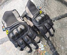 Rukka leather/ goretex motorbike gloves S