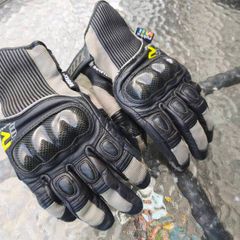 Rukka leather/ goretex motorbike gloves S