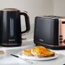 Grey Rose Gold Kettle and Toaster Set Image 2