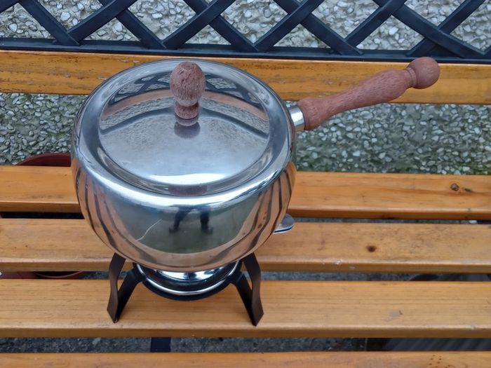 Vintage Chrome Fondue Pot