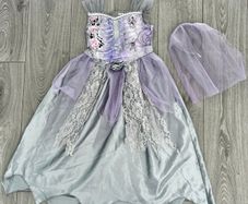 Dead Bride Costume (Dress and veil hairband) Age 8-9